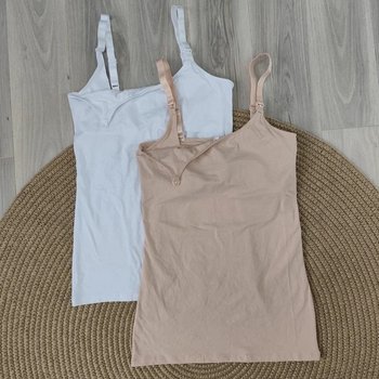 Esmara Nursing Top Set — Beige and White