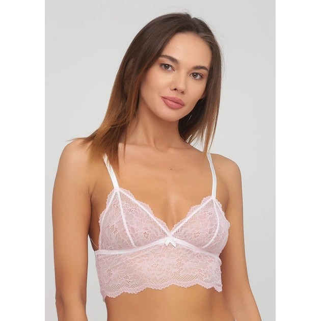 Spitzen-Bustier in Weiß-Rosa — Verführerisches Design