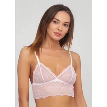 Lace Bustier in White-Pink — Alluring Design