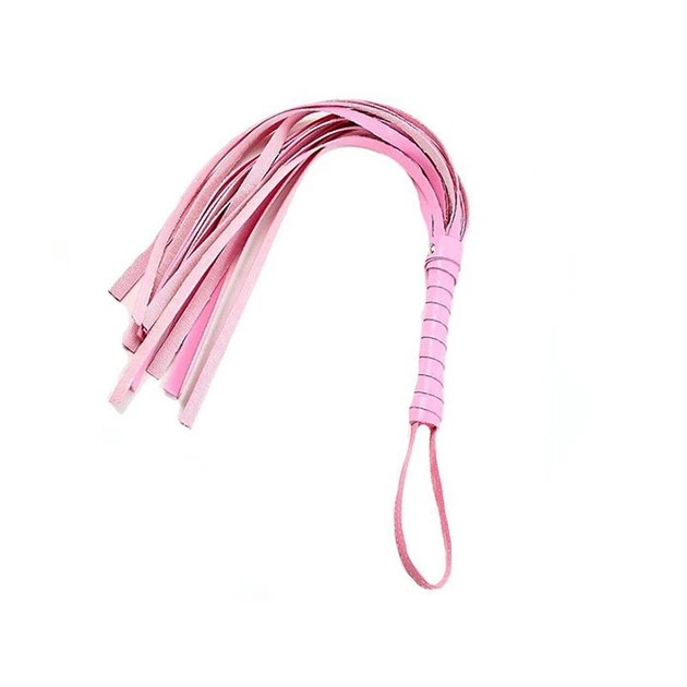 Fouet de jeu de rôle en simili cuir – style rose et sensualité