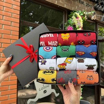 Men's Sock Set - 12 Pairs of Colorful Socks