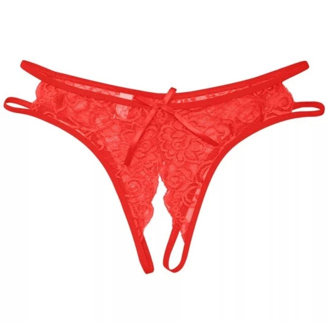 Women's Red Open Access Panties