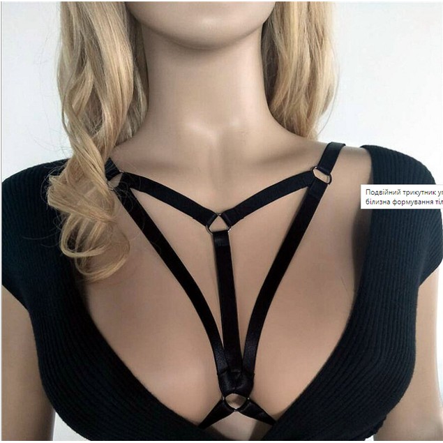 Harnais érotique pour femme Rone noir - accentuez votre sensualité