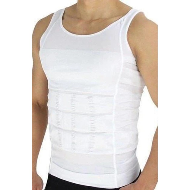 Slim'n'lift Herren Formshirt — weiße elastische Unterstützung