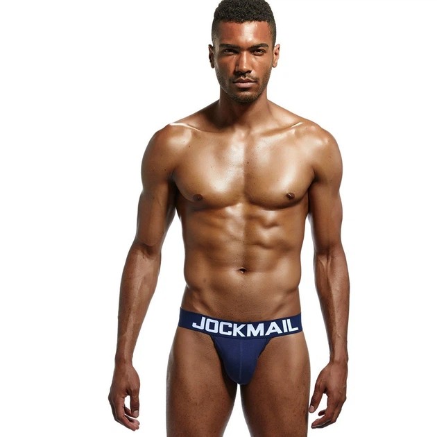 Jockmail Men's Erotic Jockstrap in Dark Blue — Comfort and Style