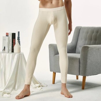 Men's Thermal Pants Seobean — Beige Comfort for Cold Weather