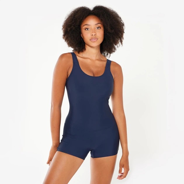 Bañador de una pieza con shorts Nabaiji azul – comodidad para nadar