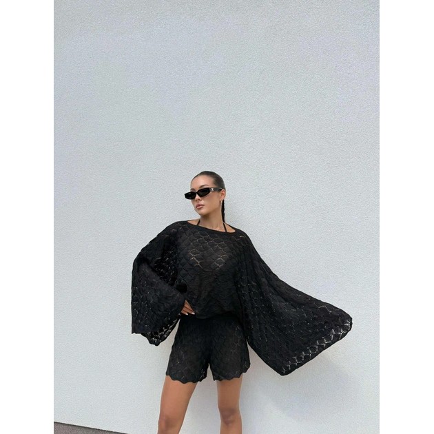 Summer Knit Set in Black — Stylish Choice for Relaxation