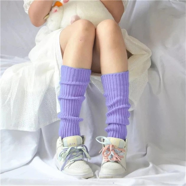 Chaussettes en tricot lavande – confort et style