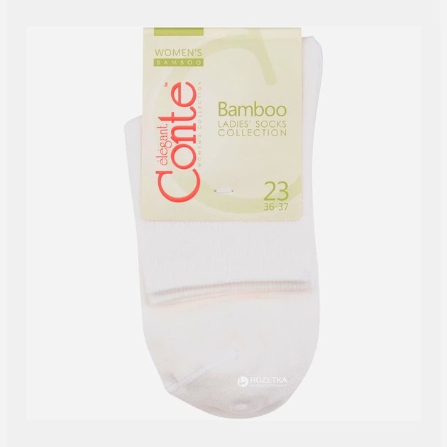 Chaussettes en bambou Conte pour femmes, blanches - confort quotidien