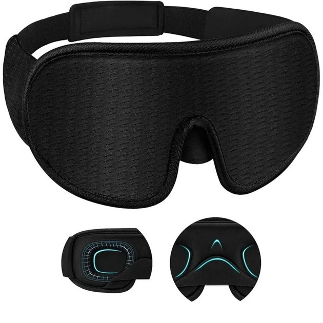 Masque de sommeil Supretto noir - confort et repos