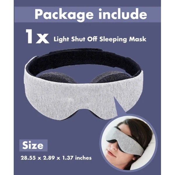 Schlafmaske mit Lichtschutz — Ergonomische Augenmaske für komfortable Erholung