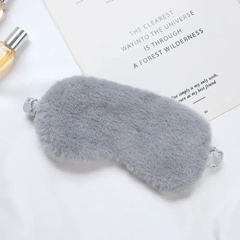 Plush Sleep Mask in Grey — Ultimate Comfort for Rest