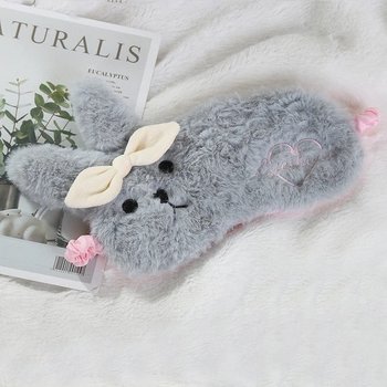 Plush Sleep Mask 'Bunny with Bow' — Comfortable Sleep