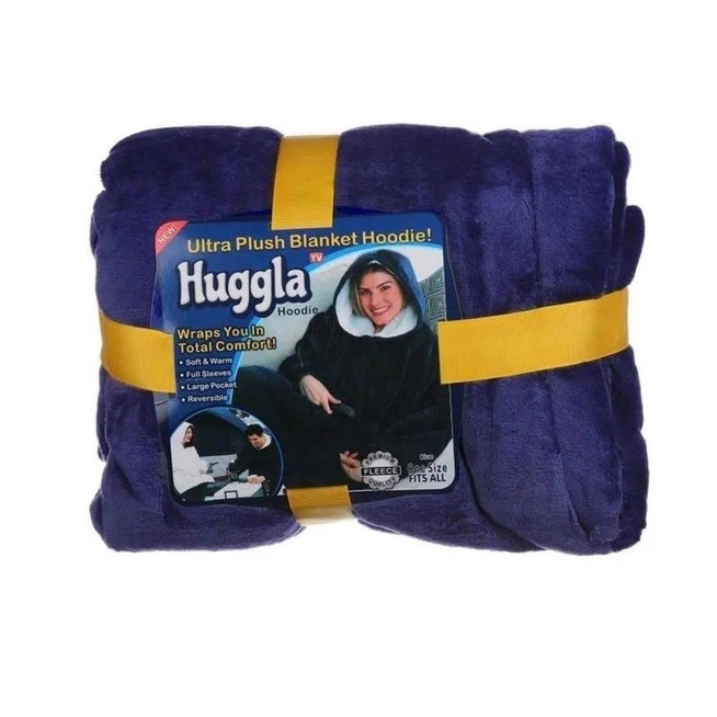 Huggle Hoodie Deckenpullover in Blau — Gemütlicher Komfort für Zuhause