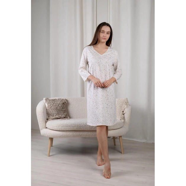 Camisa de algodón suave - look romántico en color crema