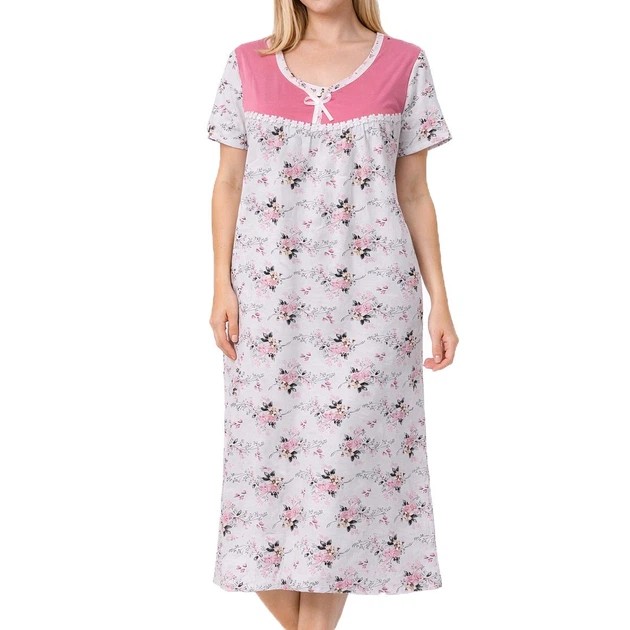 Fazo-R Cotton Nightgown in Multicolor — Sleep Comfort