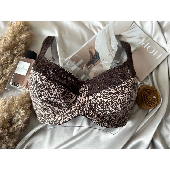 Soutien-gorge en dentelle Lanny Mode marron sans rembourrage