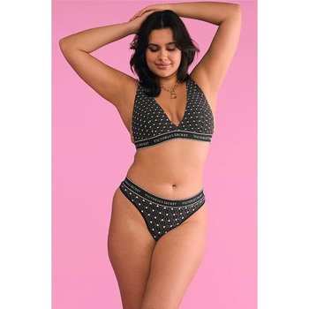 Victoria's Secret Women's Loungewear Set — Black Bralette and Thong