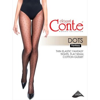 Women's Conte Elegant Ce Tights with Dots — Brown