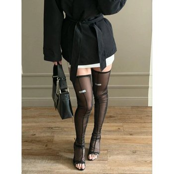 Women's Black Stretch Mesh Stockings — A Stylish Accent for Your Look