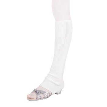 Rivage Line Knitted Leg Warmers in White with Heel Cutout