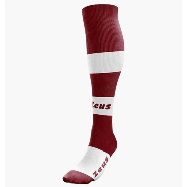 Medias de fútbol para hombres Zeus Calza Parma burdeos, beige y blanco