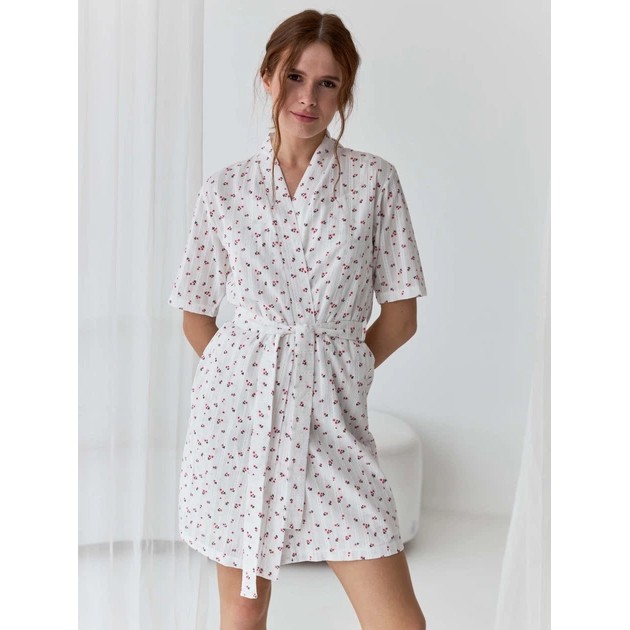 חלוק נשים מבד כותנה BARWA garments – נוחות קלה לבית