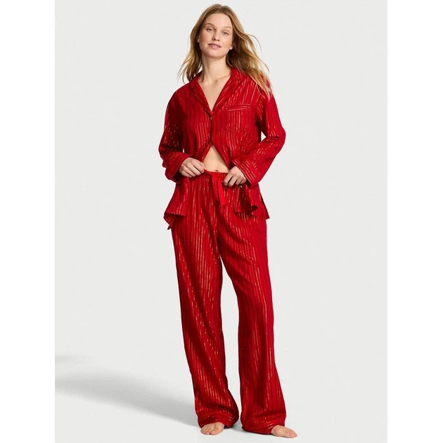 Damen Baumwoll-Pyjama-Set von Victoria's Secret in Rot