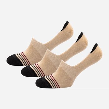 MZ Men's No-Show Socks Beige Set of 3