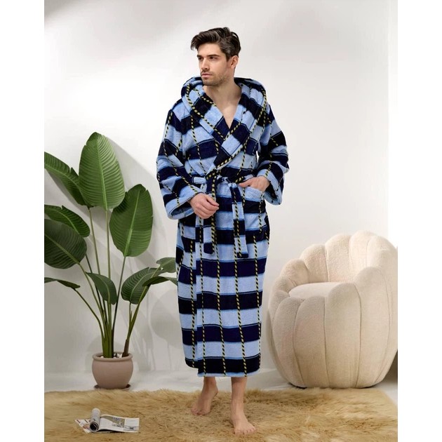 Men's Hooded Bathrobe — Soft and Comfortable