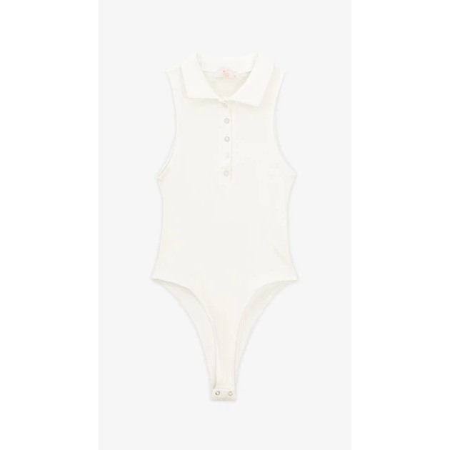 Damen Bodysuit Poncik in Milchfarbe — Stilvolle Wahl für den Alltag