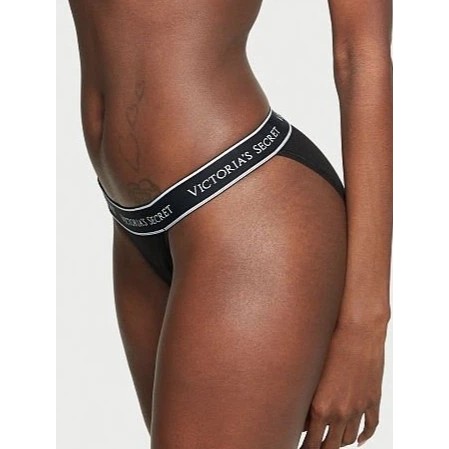 Жіночі бавовняні трусики Victoria's Secret чорного кольору