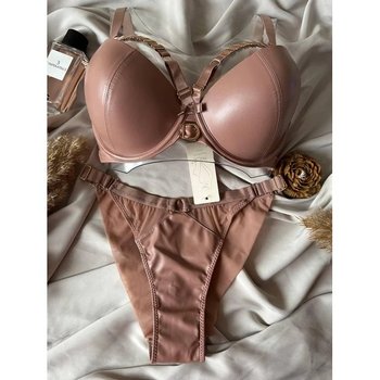 Weiyesi Brown Bra and Panty Set