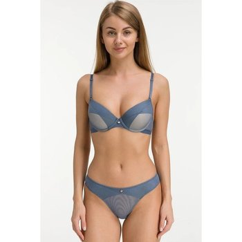 Push-Up Lingerie Set Balaloum in Grey and Blue — Elegance and Comfort