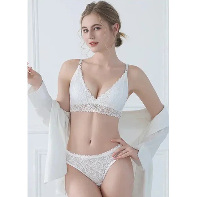 Women's Lace Lingerie Set Summer Dream — White Color