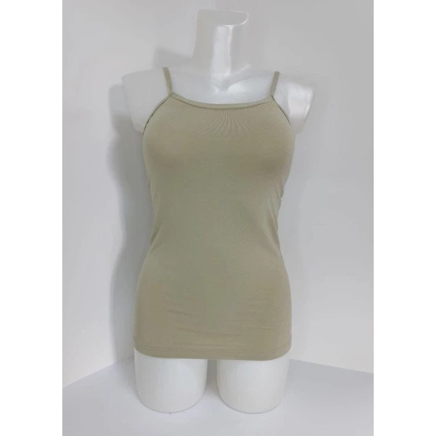 Débardeur Jadea en coton vert olive pour femme - confort quotidien
