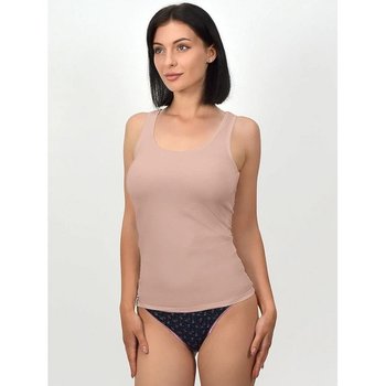 Women's Beige Tank Top by Roksana — Stylish Comfort