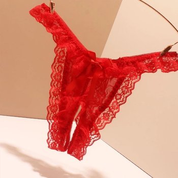 Lace Panties 'Secret Design' - Red Erotic Underwear