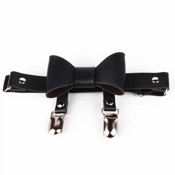 Garter for 2 Legs with Stocking Holders — Black Accent