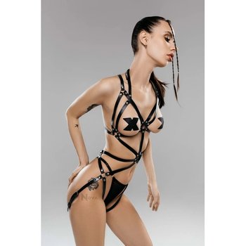 Nova Leather Harness for Women in Black