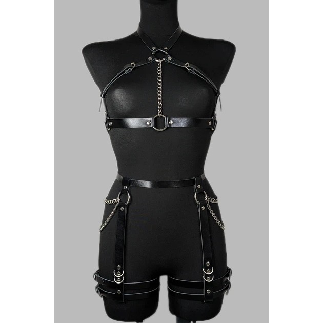 Damen Nova Leder-Geschirr in Schwarz — Stilvolles Accessoire
