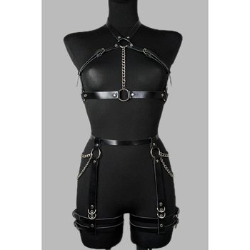 Women's Nova Leather Harness in Black — A Stylish Accent