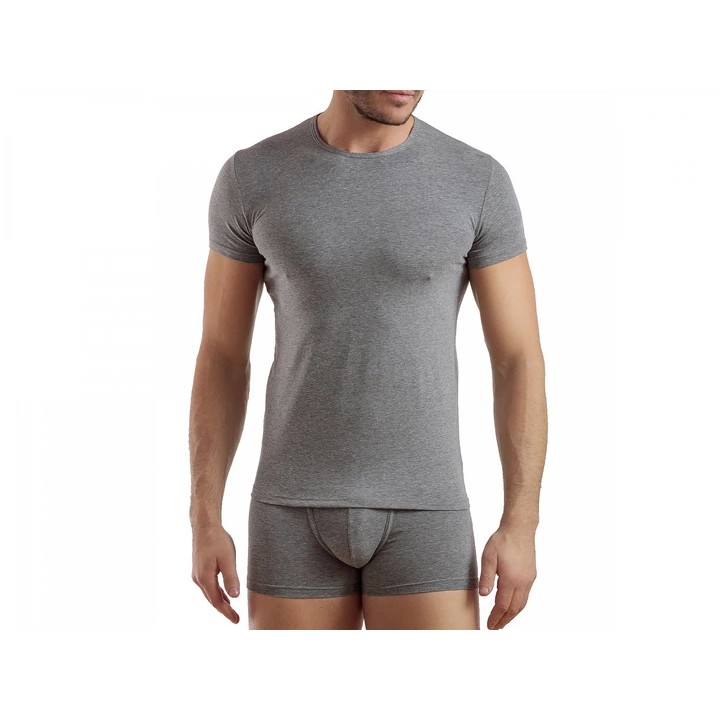 T-shirt homme Enrico Coveri en gris mélangé – confort quotidien