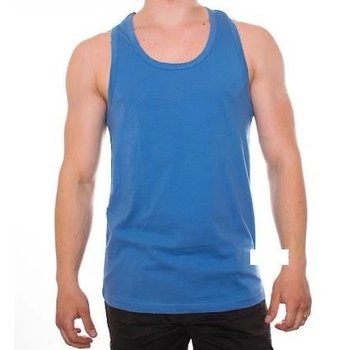 Men's Cotton Sports Tank Top in Blue by Bono