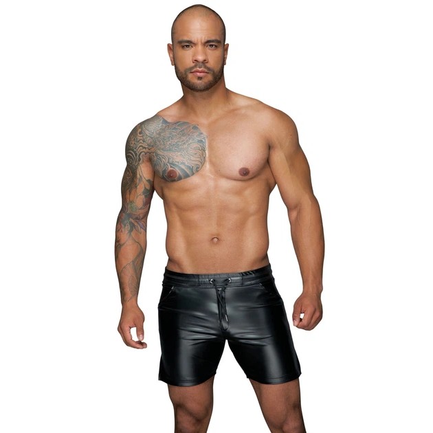 Men's Wet Look Shorts by Noir Handmade — Style and Comfort