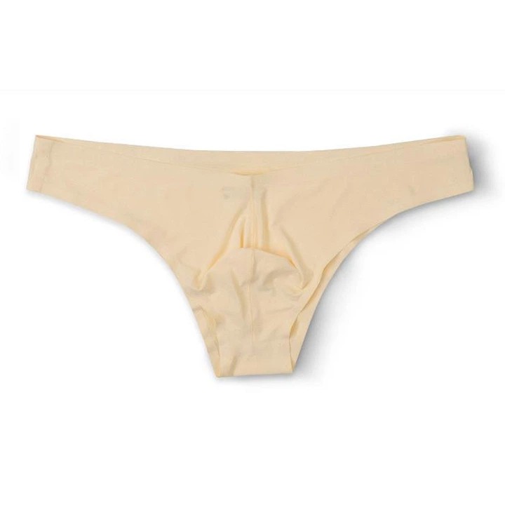 Herren nahtlose Brazilian Slips — stilvolle beige Wahl