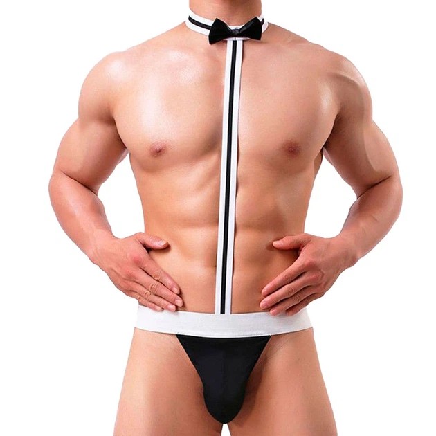 Seductive Waitress Erotic Costume in Black — Alluring Play