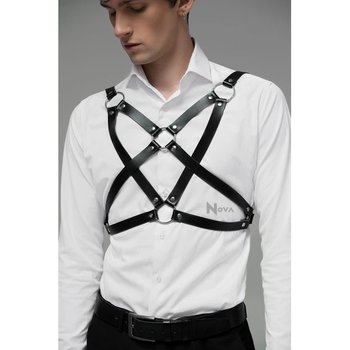 Men's Nova Leather Harness in Black