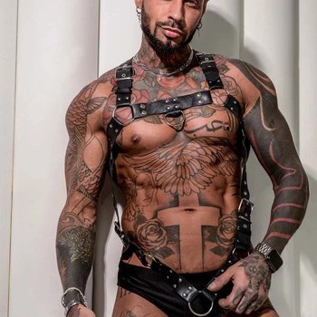 Men's Black Leather Harness – Stylish Accessory